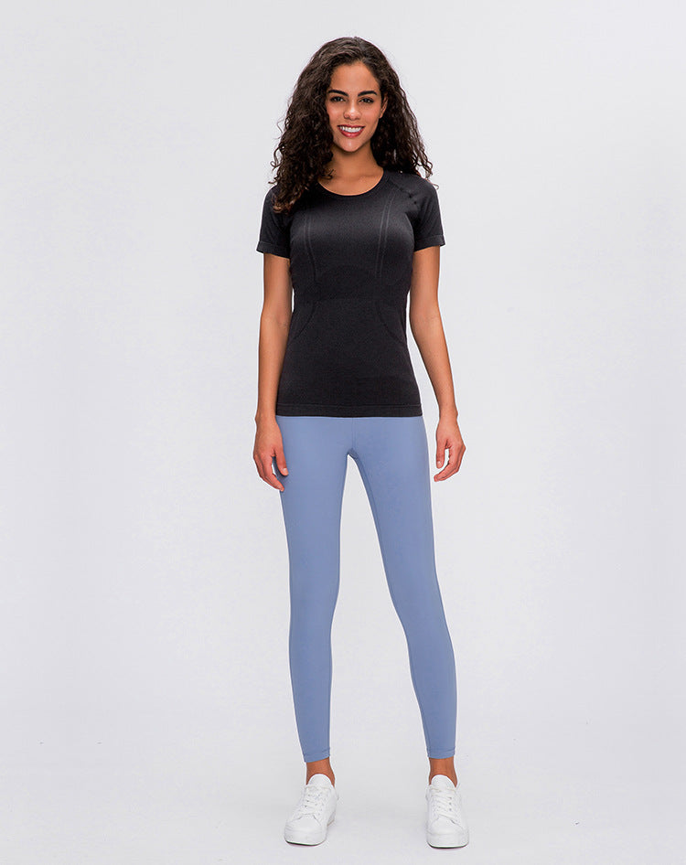 Seamless Slim Fit workout gym short sleeve shirts Mssza