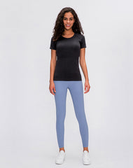 Seamless Slim Fit workout gym short sleeve shirts Mssza
