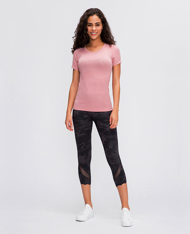 Seamless Slim Fit workout gym short sleeve shirts Mssza