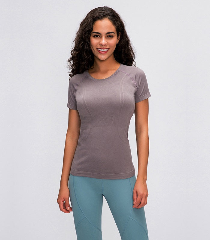 Seamless Slim Fit workout gym short sleeve shirts Mssza