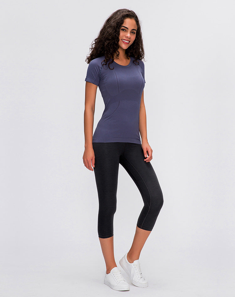 Seamless Slim Fit workout gym short sleeve shirts Mssza
