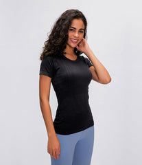 Seamless Slim Fit workout gym short sleeve shirts Mssza