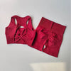 Seamless Sport Bra High Waist Sports Shorts Gym Fitness Sleeveless Workout Suit Mssza