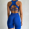 Seamless Sport Bra High Waist Sports Shorts Gym Fitness Sleeveless Workout Suit Mssza