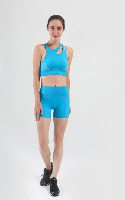 Seamless Yoga Set Active Wear 2 Piece Sport Bra Workout Clothes Mssza