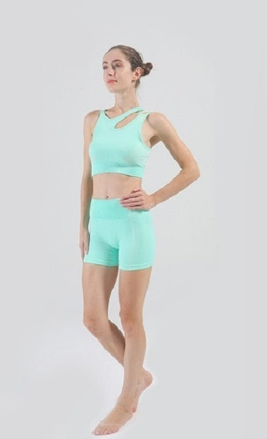 Seamless Yoga Set Active Wear 2 Piece Sport Bra Workout Clothes Mssza