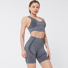 Seamless Yoga Set Gym Bra Top High Waist Push Up Leggings Sports Suits Mssza