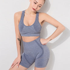 Seamless Yoga Set Gym Bra Top High Waist Push Up Leggings Sports Suits Mssza