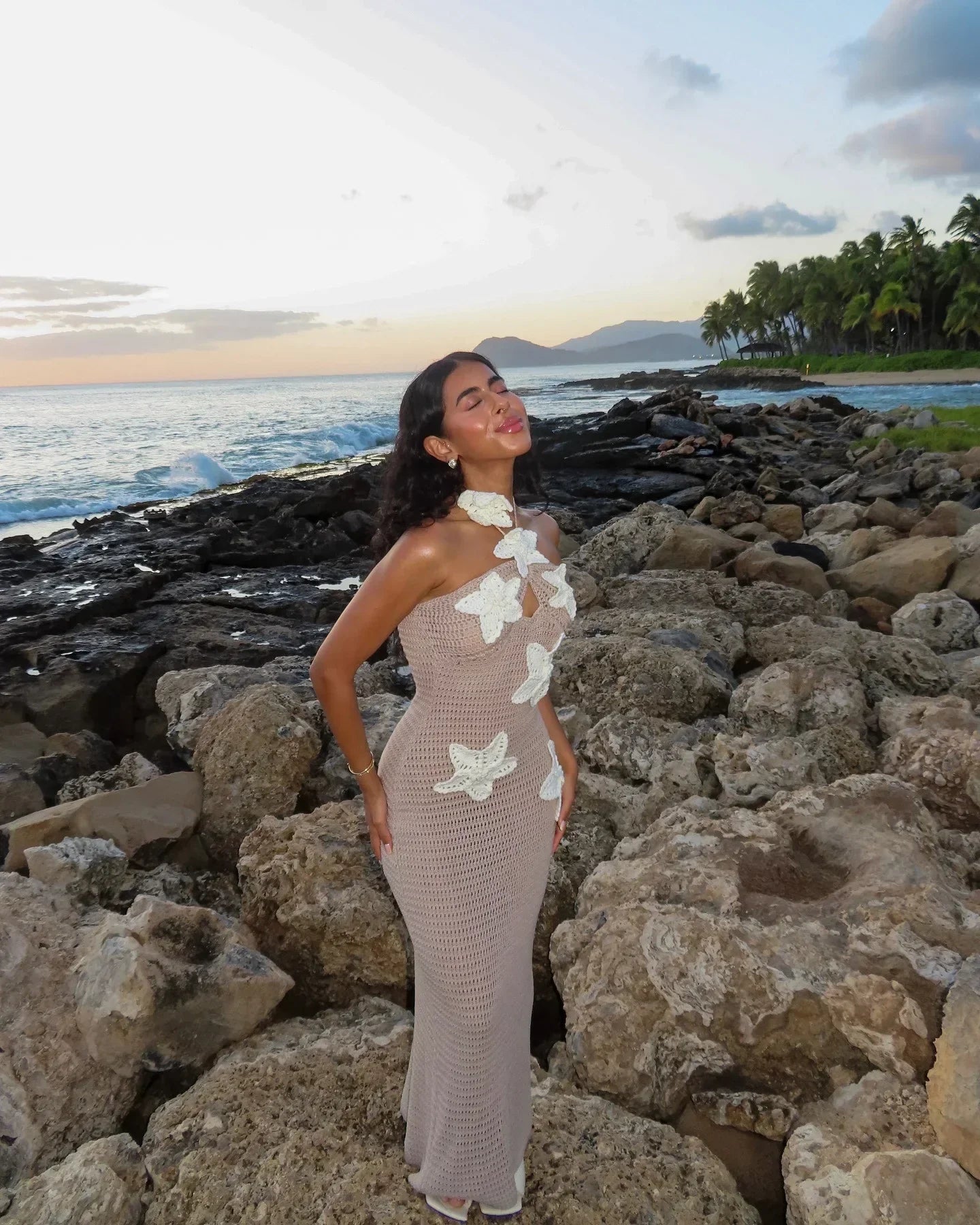 Floral Halter Maxi Dress  Splice Backless Design Mssaz Desses