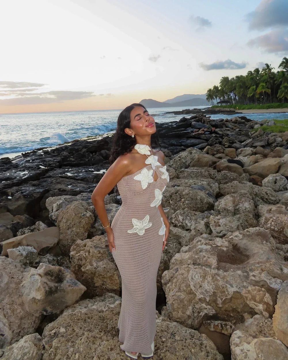 Floral Halter Maxi Dress  Splice Backless Design Mssaz Desses