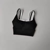 Shoulder Straps With Color Blocking Design Camisole Yoga Fitness Bra Mssza
