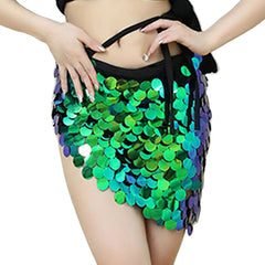 Sequin Tassel Belt Oriental Elegant And Vintage Hip Scarf Mini Skirts Mssza