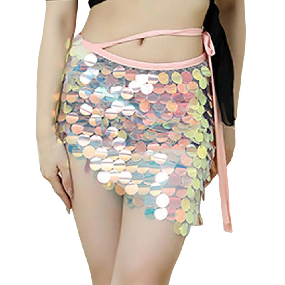 Sequin Tassel Belt Oriental Elegant And Vintage Hip Scarf Mini Skirts Mssza