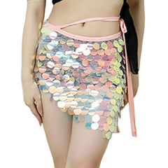 Sequin Tassel Belt Oriental Elegant And Vintage Hip Scarf Mini Skirts Mssza