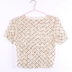 Sequins Glitter T-shirt See Through Sheer Mesh Short Sleeve Tops Transparent Sparkle Crop Tops Mssza