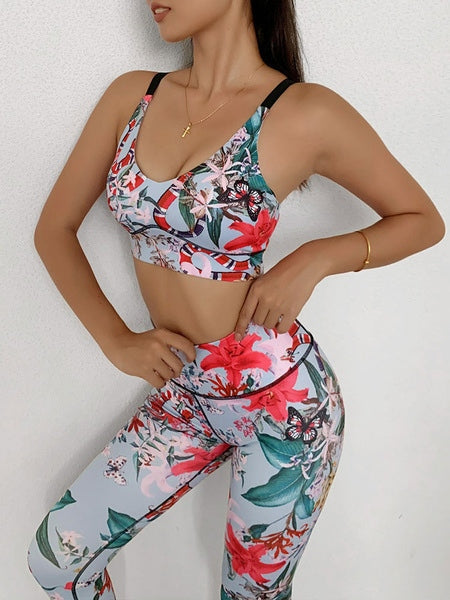 Activewear Yoga Polyester Sleeveless Workout Clothing Stretchy Mssza