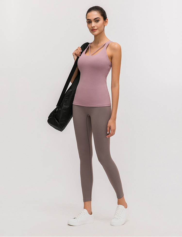 Cross Back Sport Fitness Tank Tops Mssza