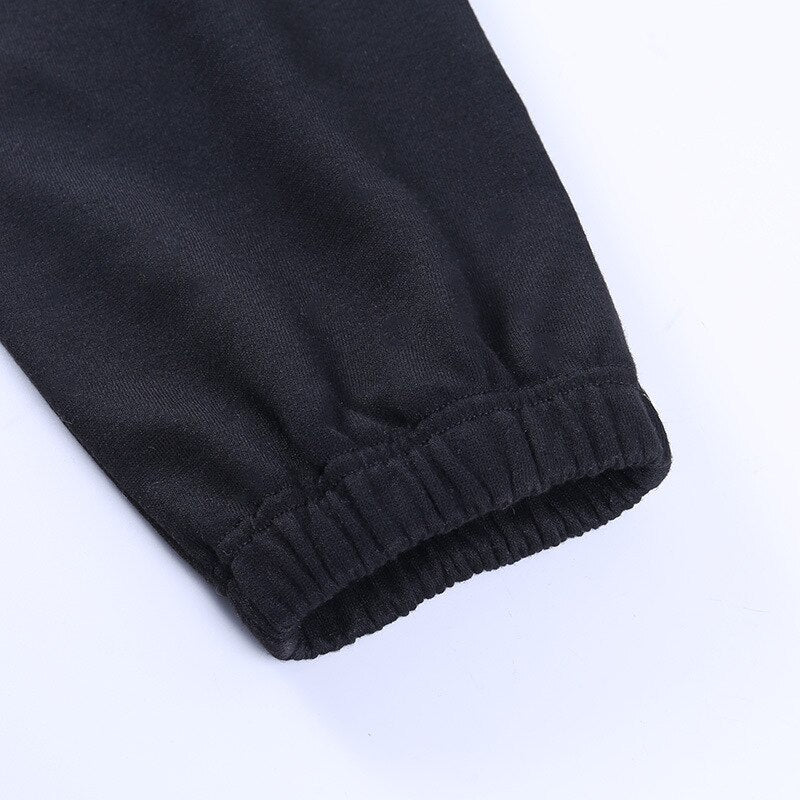 High Elastic Waist Angel Letter Trousers Mssza