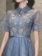 Lace Prom Dresses High Neck Party Graduation Dress Robe Mssaz Desses