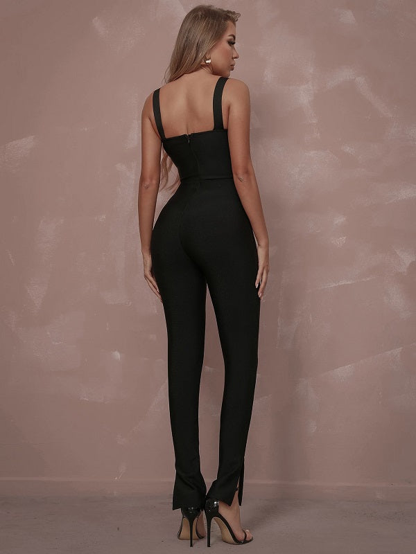 Lace Sleeveless Long Pants Jumpsuits Mssza