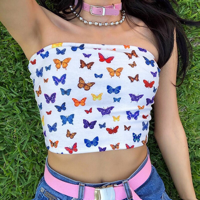 Off Shoulder Bodycon Crop Tops Mssza