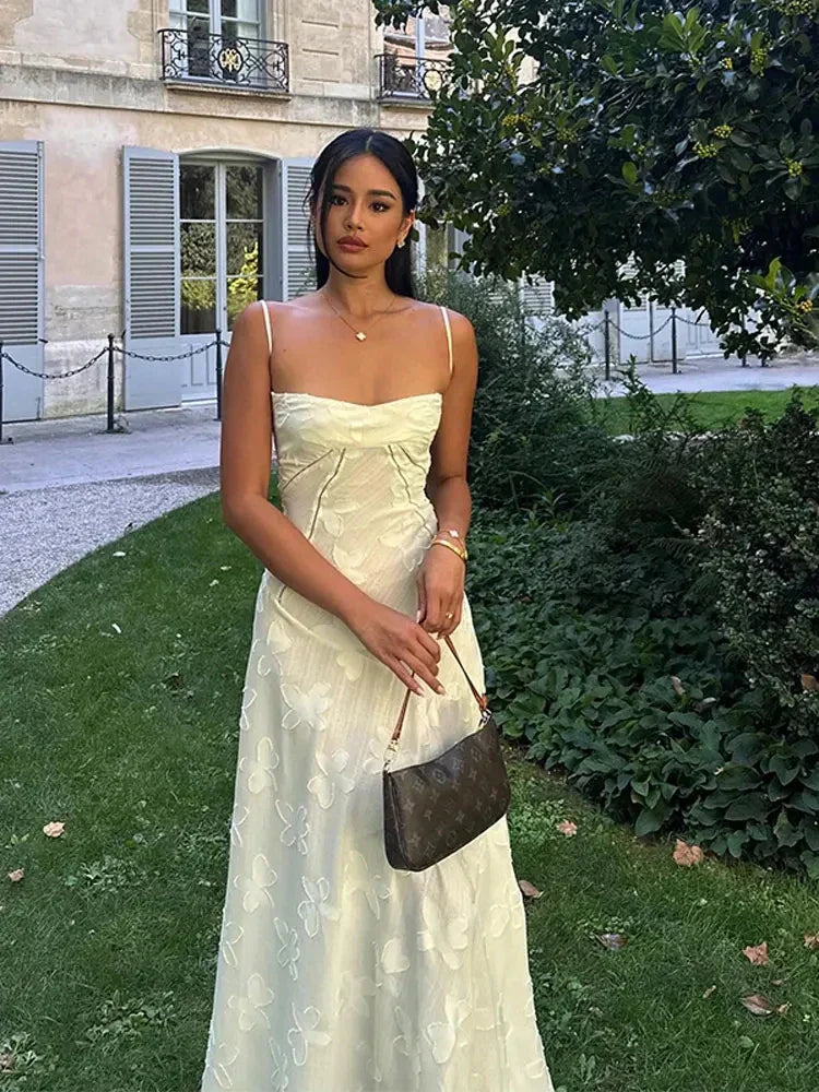 Print Wrap Waist Sling Slash Neck Slim Sleeveless Backless Party Dresses Maxi Dress Mssaz Desses