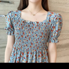 Printed Chiffon Casual Blouse Mssza