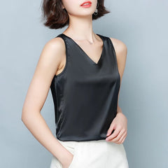 Sleeveless Silk Blouse Mssza