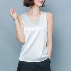 Sleeveless Silk Blouse Mssza