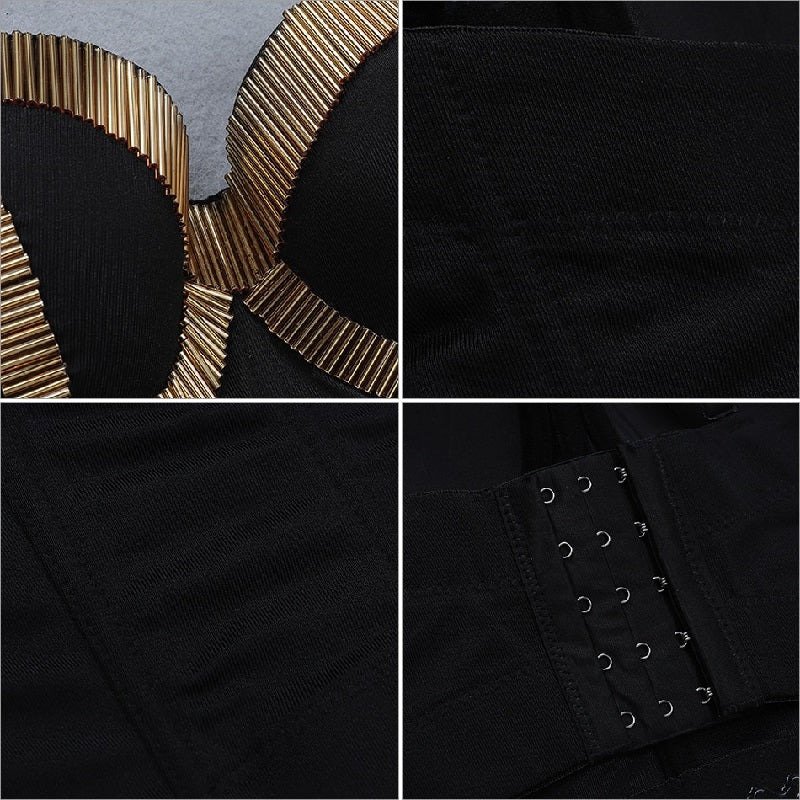 Sleeveless Spaghetti Strap Evening Party Blouse Mssza