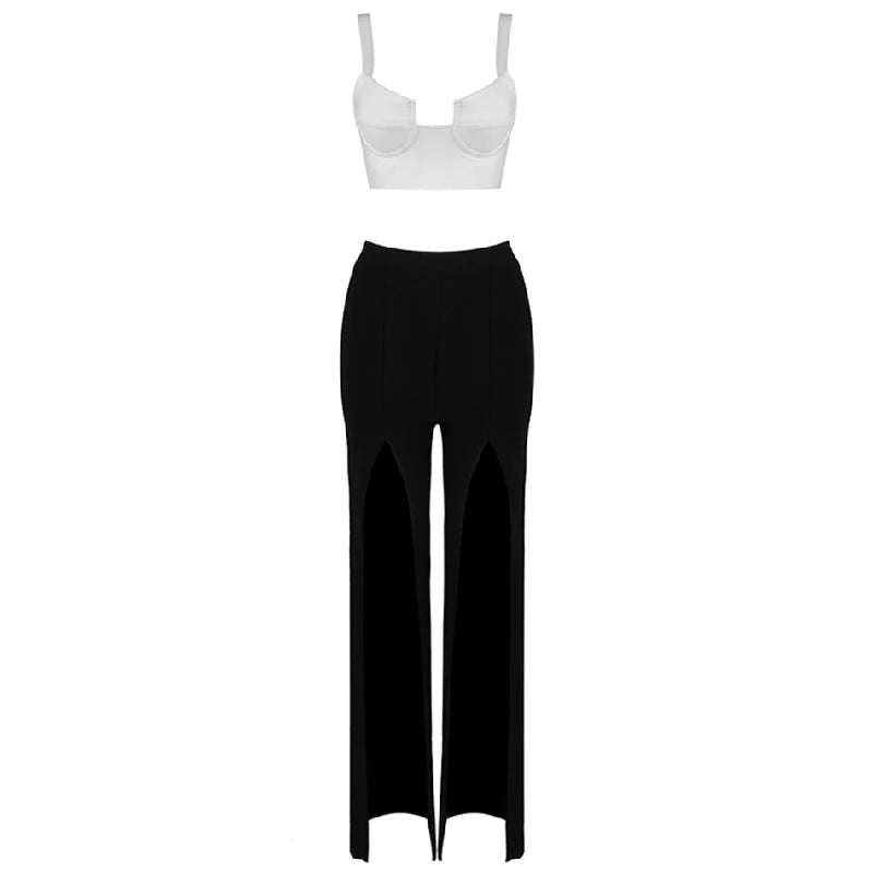 Spaghetti Strap Sleeveless Club 2 Pieces Sets Mssza