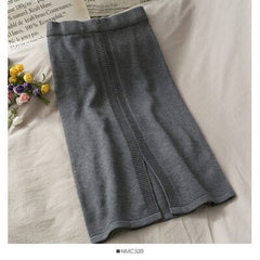 Style Elastic High Waist Slim Split Bodycon Long Skirt Mssza