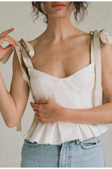bandage V-neck sling tops Mssza