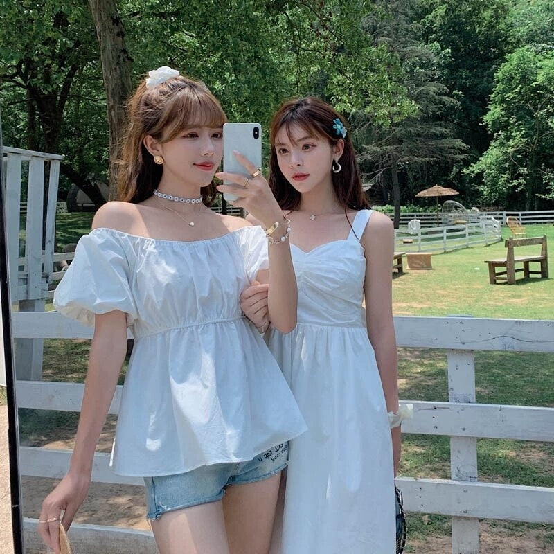 slash neck off shoulder top shirt Mssza
