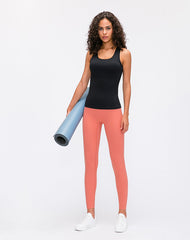 slim fit mesh patchwork Fitness training tank tops Mssza