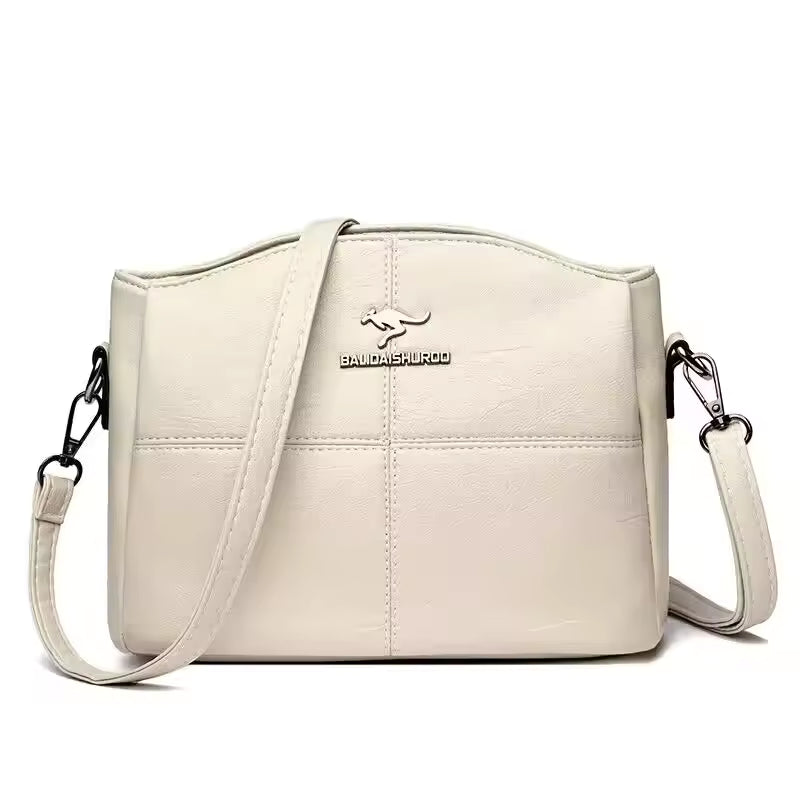 Luxury Pu Leather Letter Interior Slot Pocket Shoulder Bag Mssza