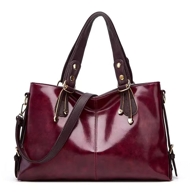 Soft Leather Large Capacity Tote Bag Mssza