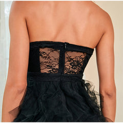 Lace Mesh Off Shoulder High Waist Evening Dress Mssaz Desses