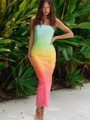 Sequin Ombre Midi Dress Mssaz Desses