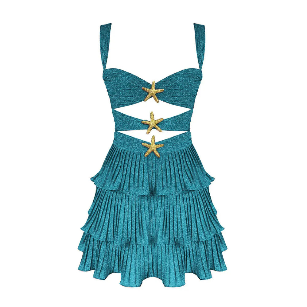 Cover Up Skirt Geometry Printed Two-Piece Beach Dress Mssaz Desses