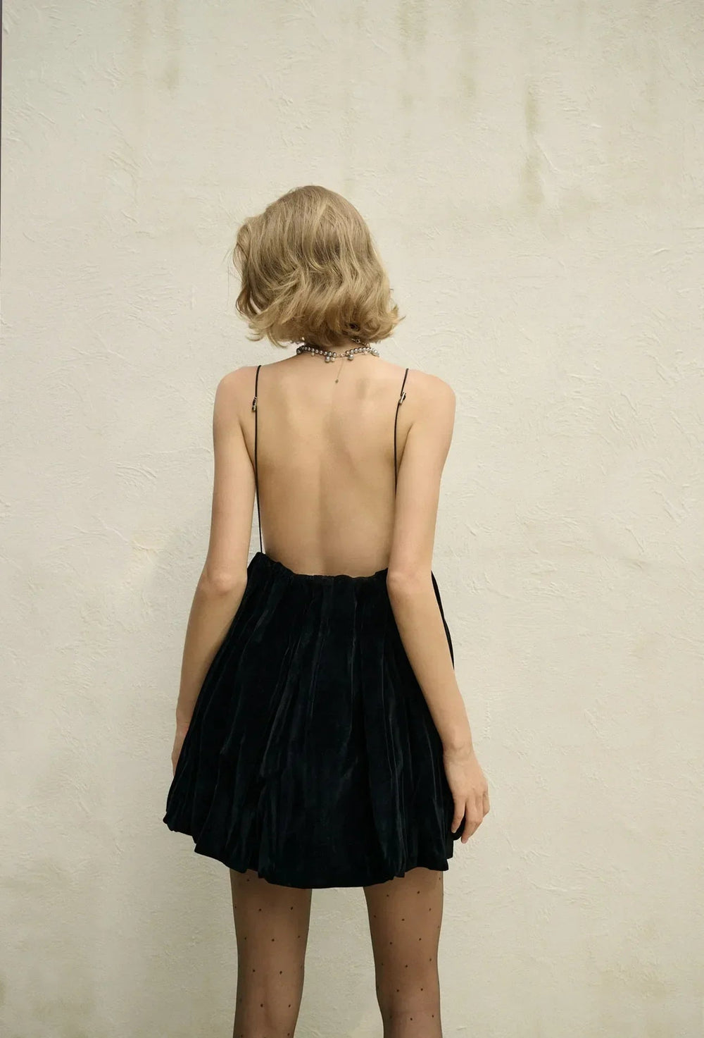 Velvet Deep V Neck Mini Lantern Dress Mssaz Desses