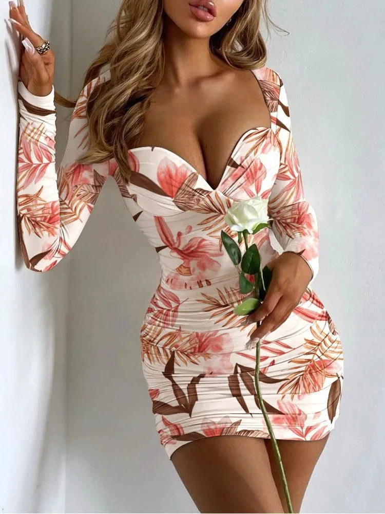 Printed Mini Dress Mssaz Desses