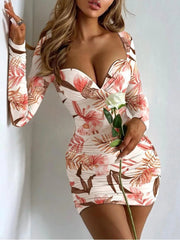 Printed Mini Dress Mssaz Desses