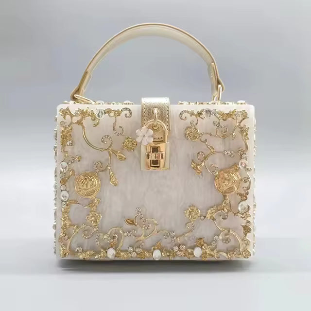 Hardware Diamond Setting Luxury Designer Handbags Mssza