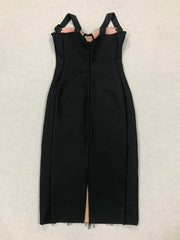 Lace Patchwork Black Midi Dress Mssaz Desses