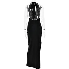 Halter Neck Maxi Dress Mssaz Desses