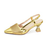 Shoes and Bags Set with Rhinestone Elegant Heeled Pumps Mssza