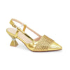 Shoes and Bags Set with Rhinestone Elegant Heeled Pumps Mssza