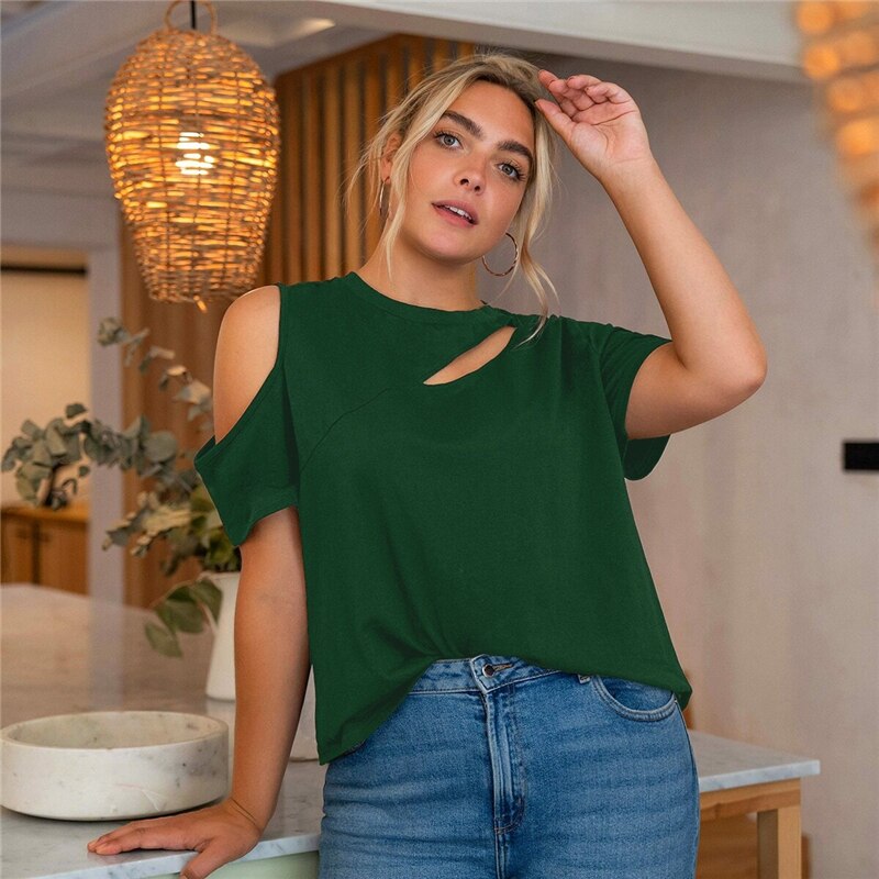 Short Sleeve Round Neck Casual T-shirts Mssza
