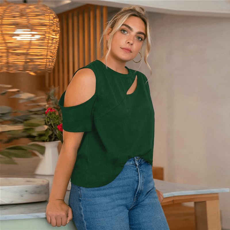 Short Sleeve Round Neck Casual T-shirts Mssza